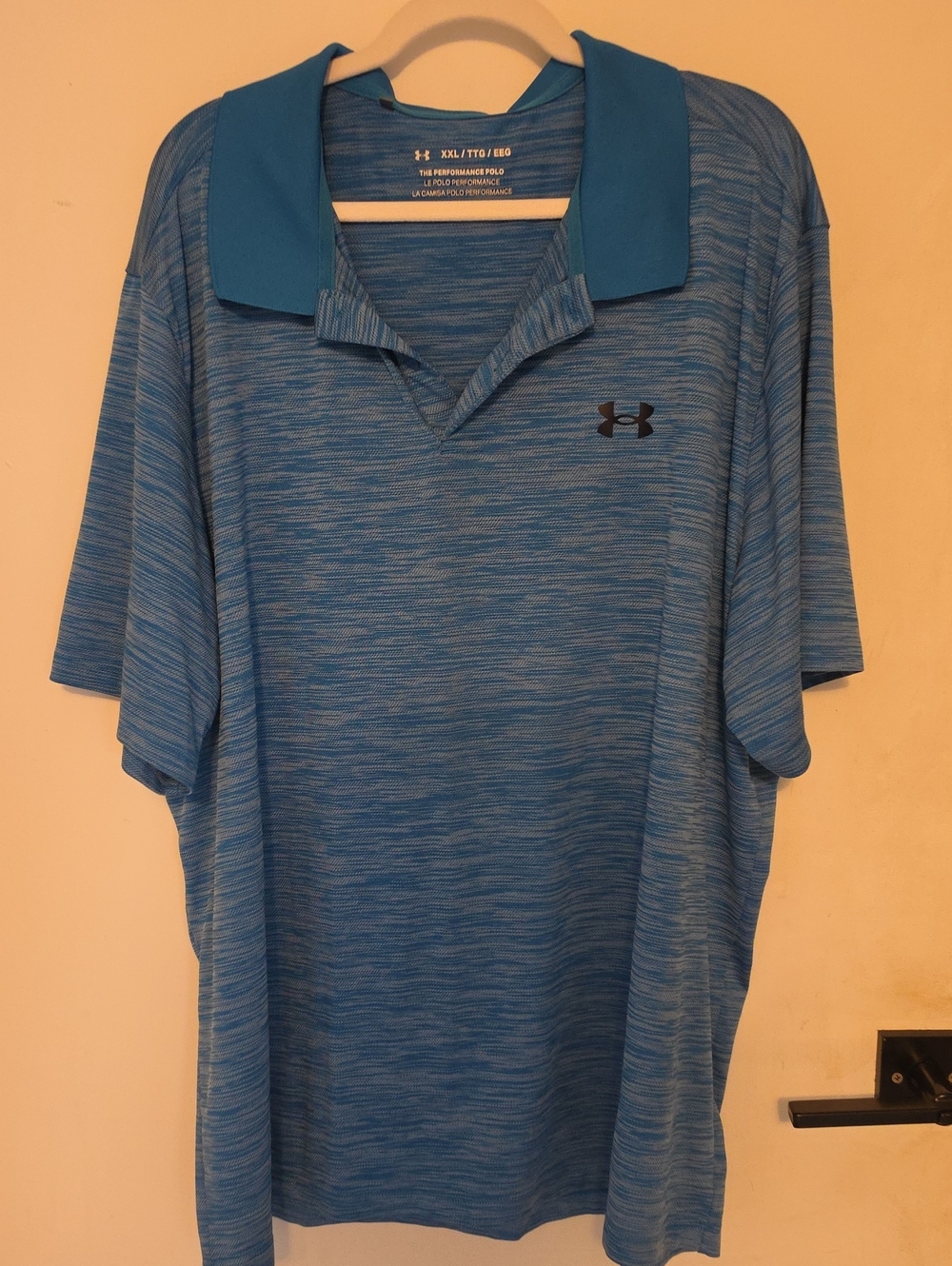 Under Armour Men's Teal-Blue Heather Performance Polo